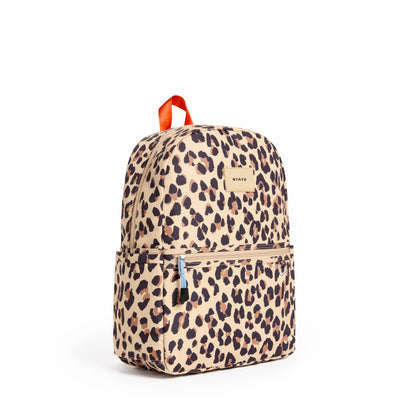 Kane Kids Travel Backpack Printed Canvas Leopard | State Bags New
