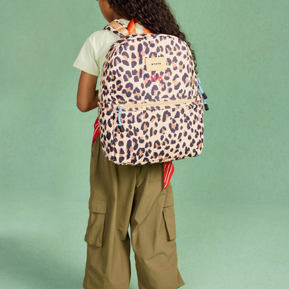Kane Kids Travel Backpack Printed Canvas Leopard | State Bags New