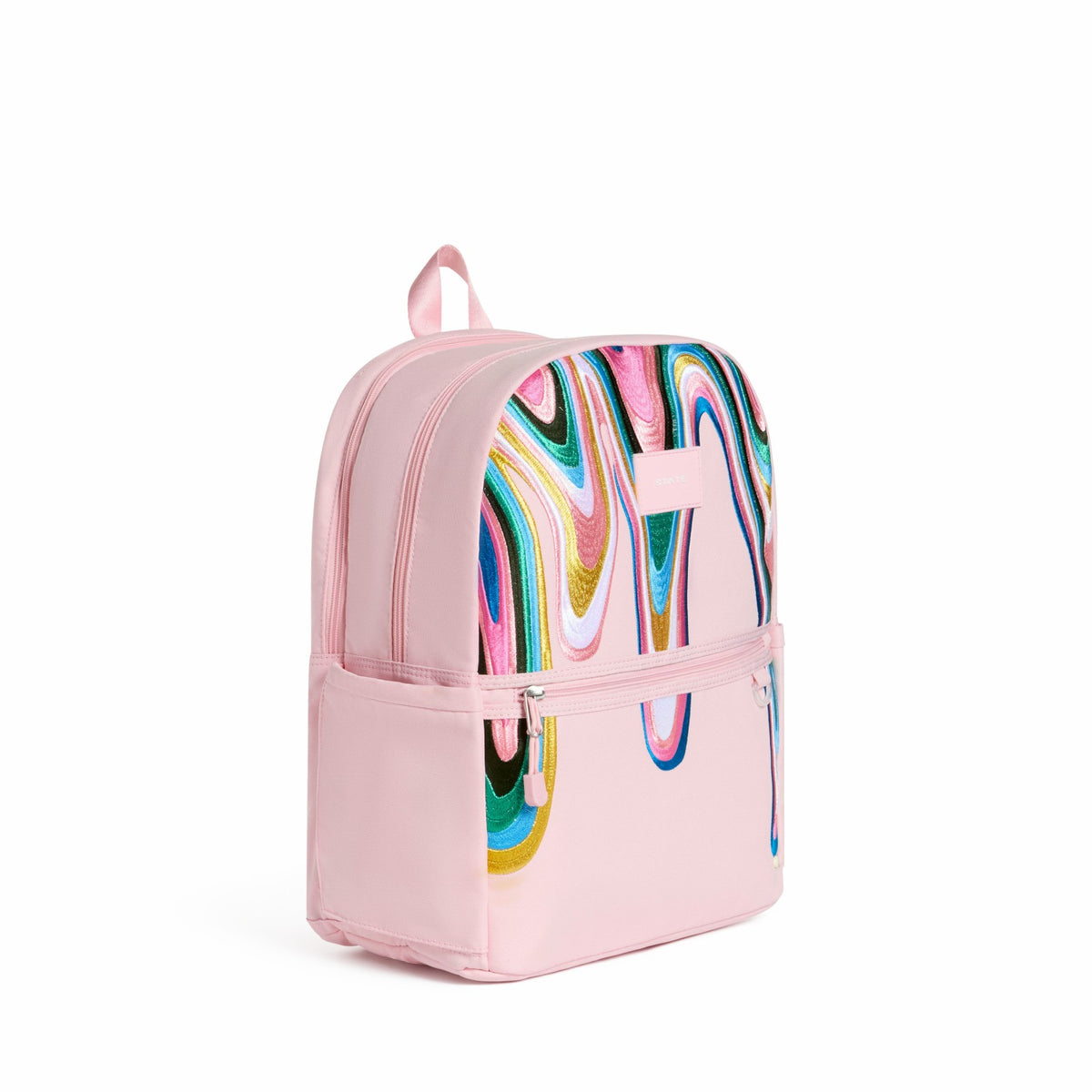 Kane Kids Double Pocket Backpack Recycled Poly Canvas Paint Wave | State Bags Everyday