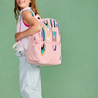 Kane Kids Double Pocket Backpack Recycled Poly Canvas Paint Wave | State Bags Everyday