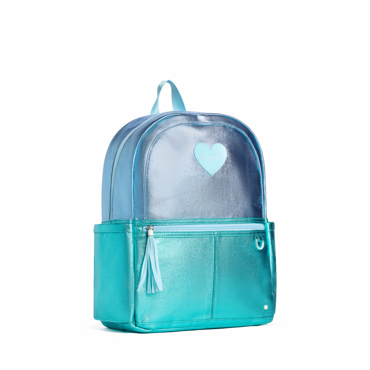 Kane Kids Travel Backpack Metallic Blue/Turquoise Colorblock | State Bags Best Seller
