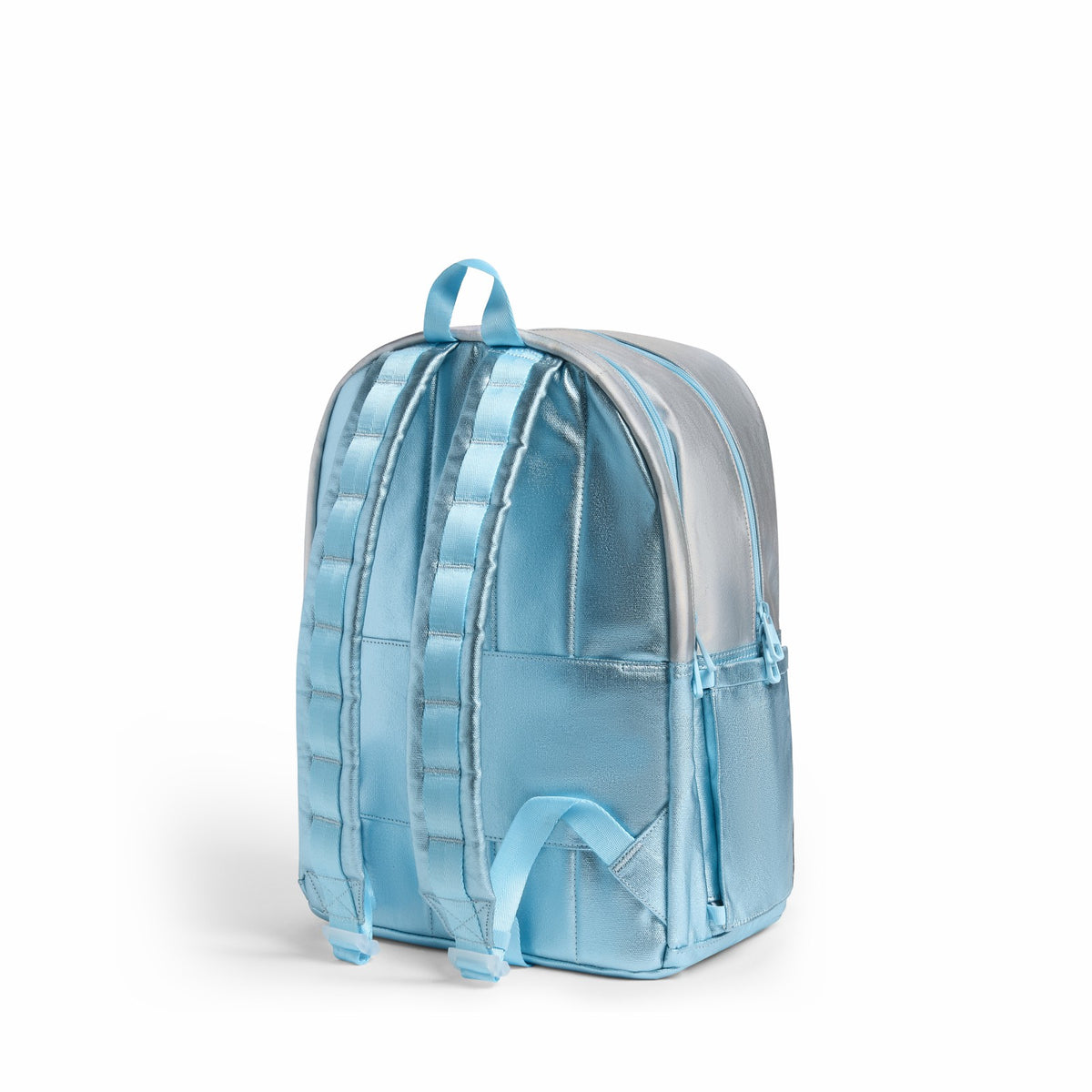 Kane Double Pocket Backpack Metallic Blue Irisdescent | State Bags Premium