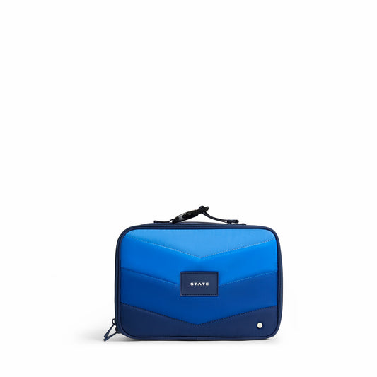 Rodgers Lunch Box Nylon Puffer Blue Chevron | State Bags Great Value