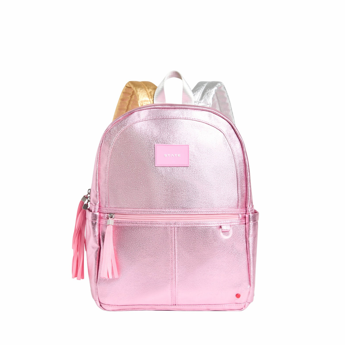 Kane Kids Travel Backpack Metallic Pink/Silver | State Bags Exclusive