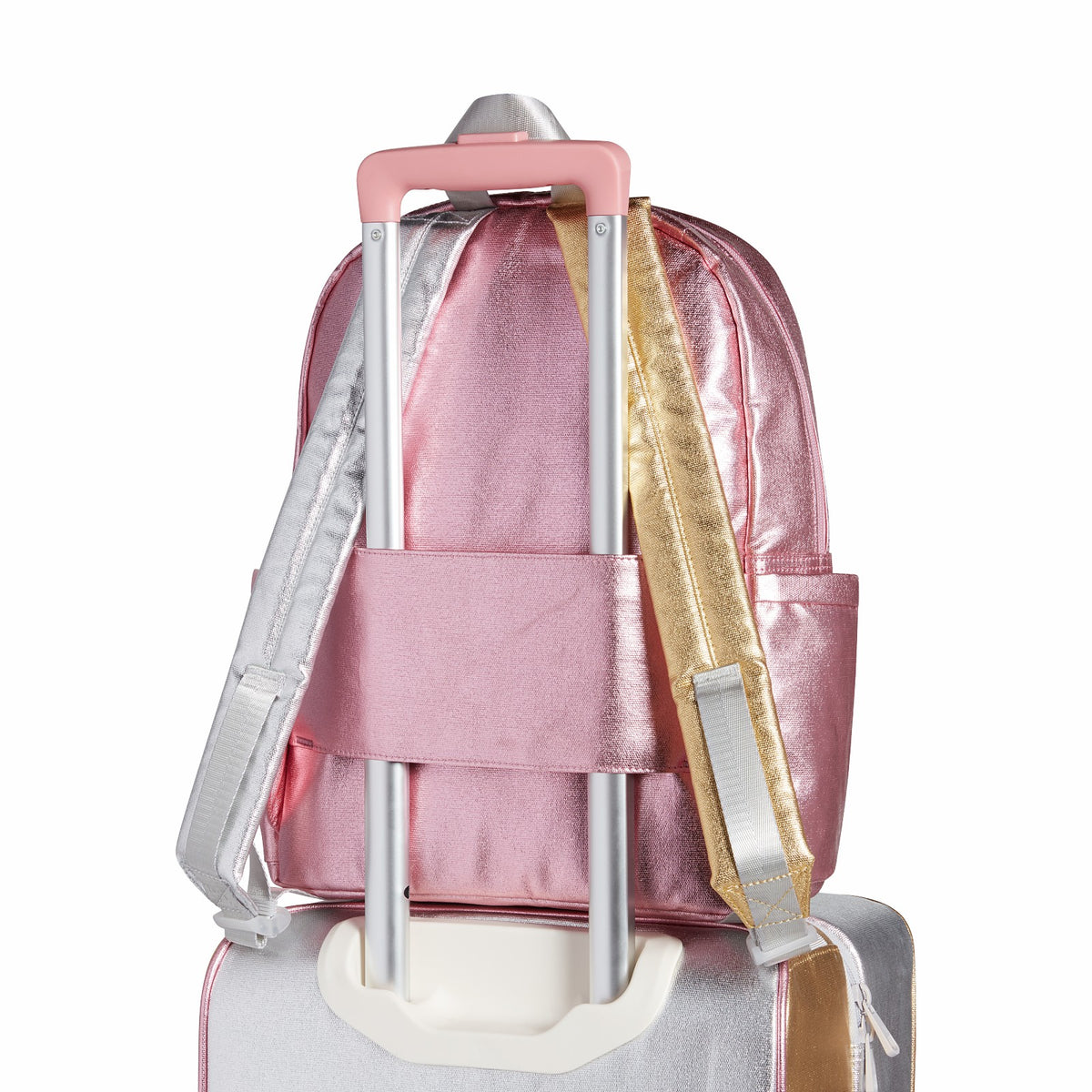 Kane Kids Travel Backpack Metallic Pink/Silver | State Bags Exclusive