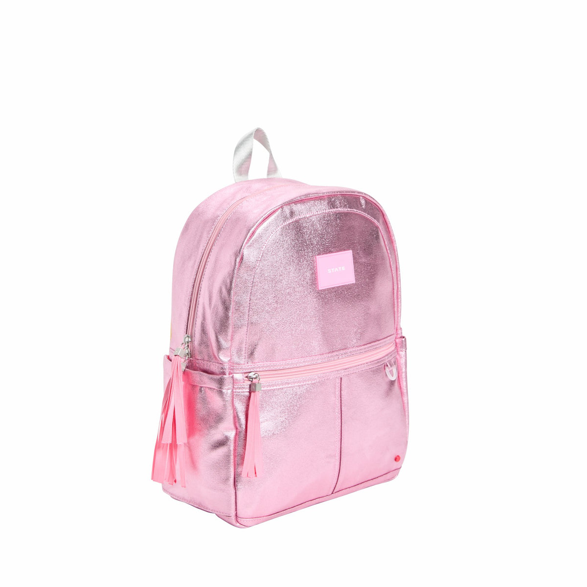 Kane Kids Travel Backpack Metallic Pink/Silver | State Bags Exclusive