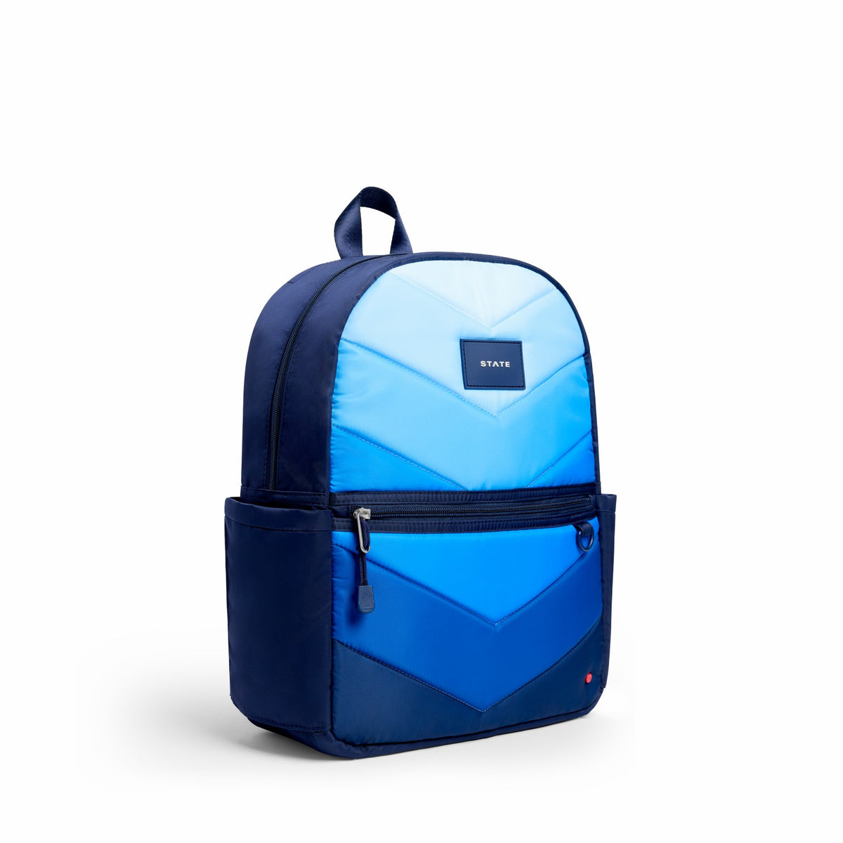 Kane Kids Backpack Nylon Puffer Blue Chevron | State Bags Great Value