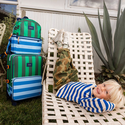 Kane Kids Travel Backpack Recycled Polyester Canvas Stripe | State Bags Sale