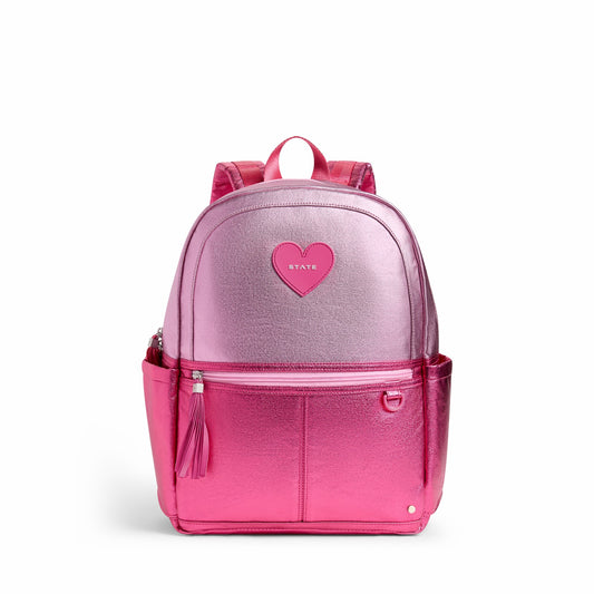 Kane Kids Backpack Metallic Pink/Hot Pink Colorblock | State Bags Best Seller