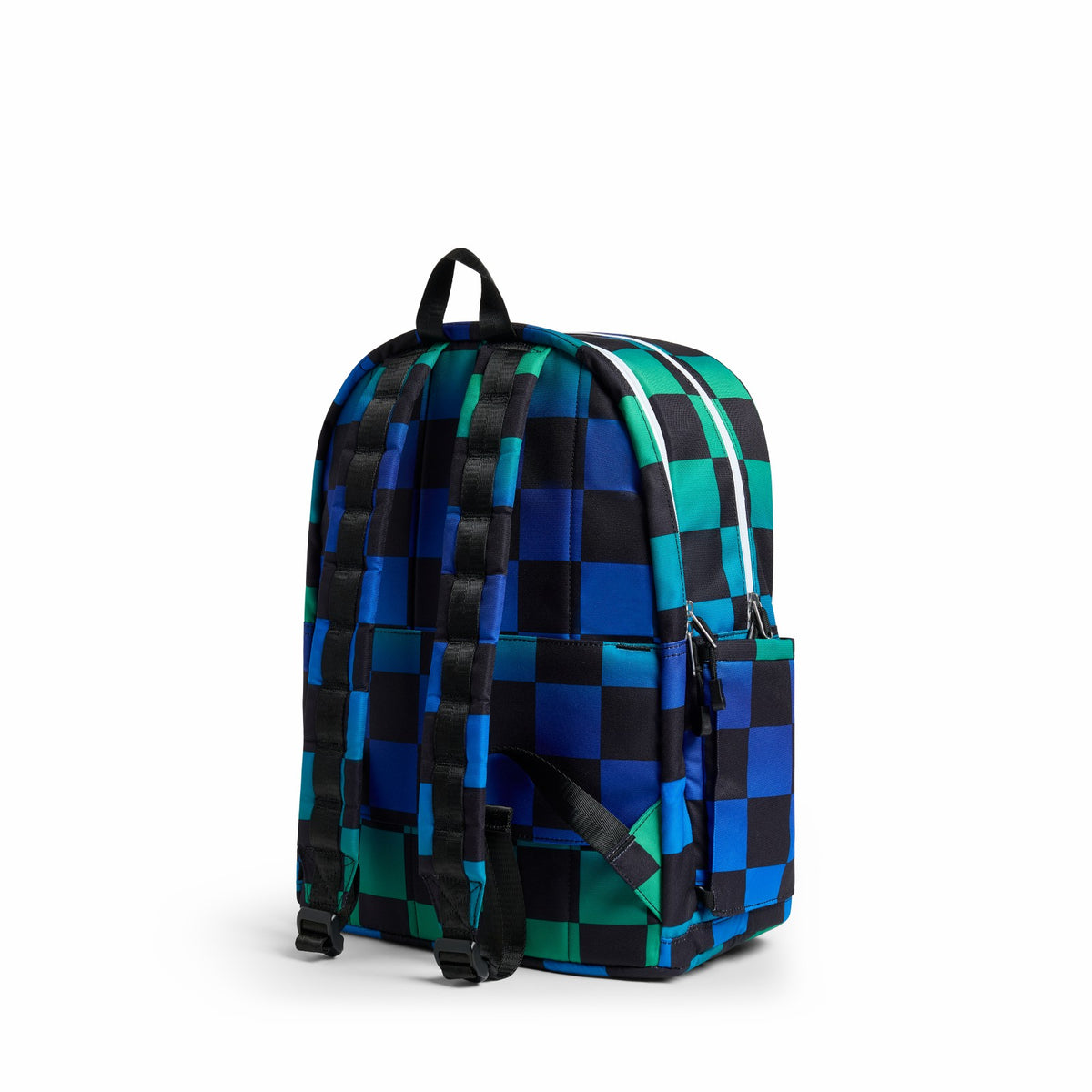 Kane Kids Large Backpack Recycled Poly Canvas Blue Check | State Bags Hot Sale