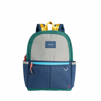 Kane Kids Backpack Polyester Canvas Green/Navy | State Bags Discount
