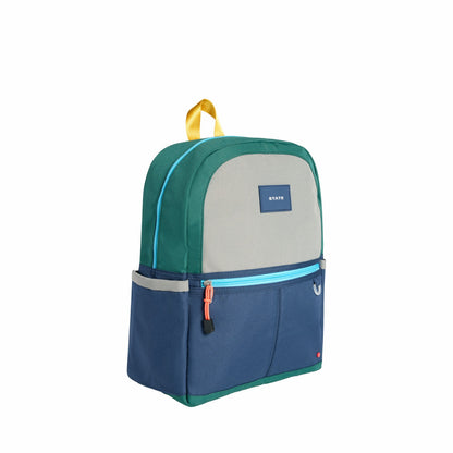 Kane Kids Backpack Polyester Canvas Green/Navy | State Bags Discount