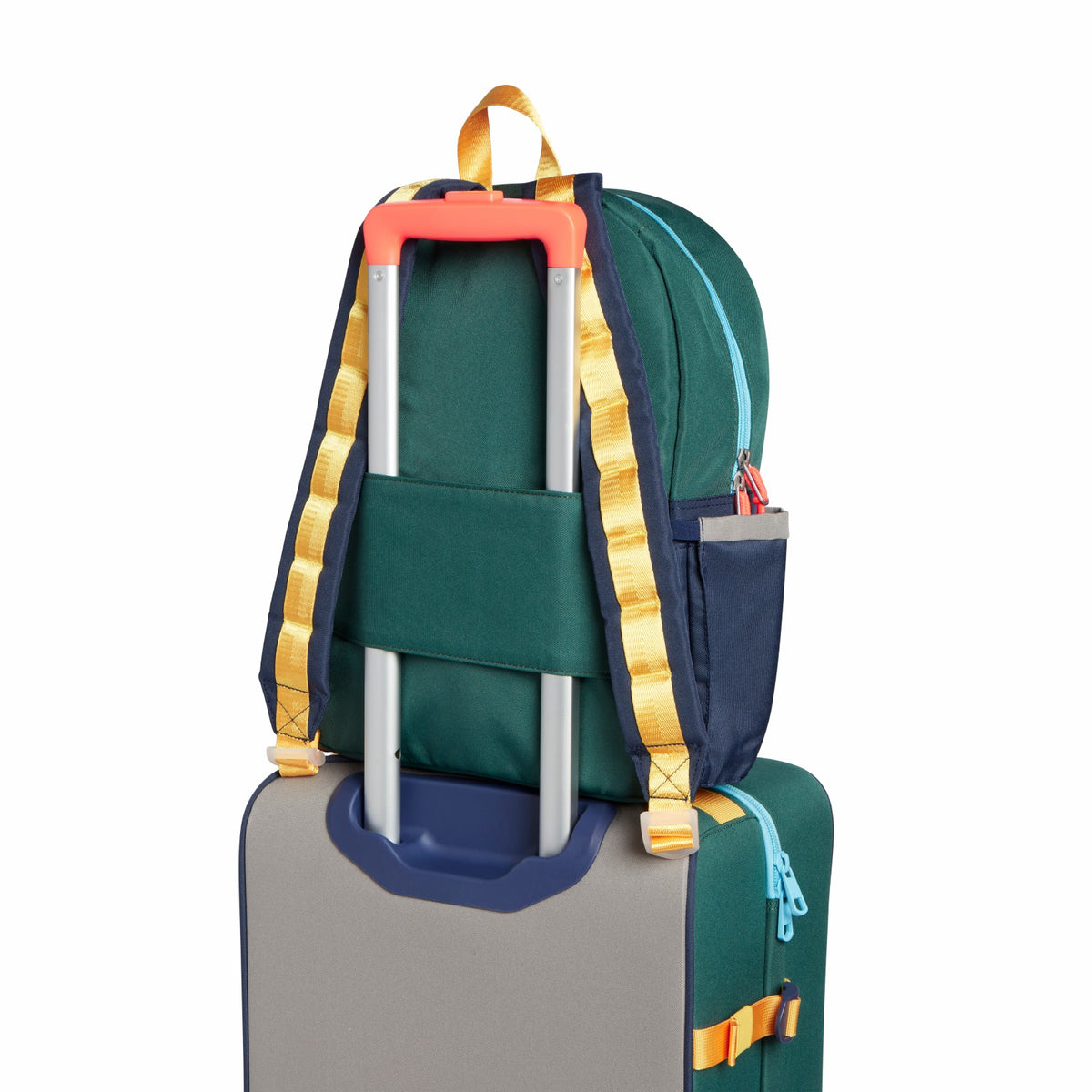 Kane Kids Backpack Polyester Canvas Green/Navy | State Bags Discount