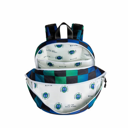 Kane Kids Double Pocket Nylon Puffer Blue Chevron | State Bags Premium