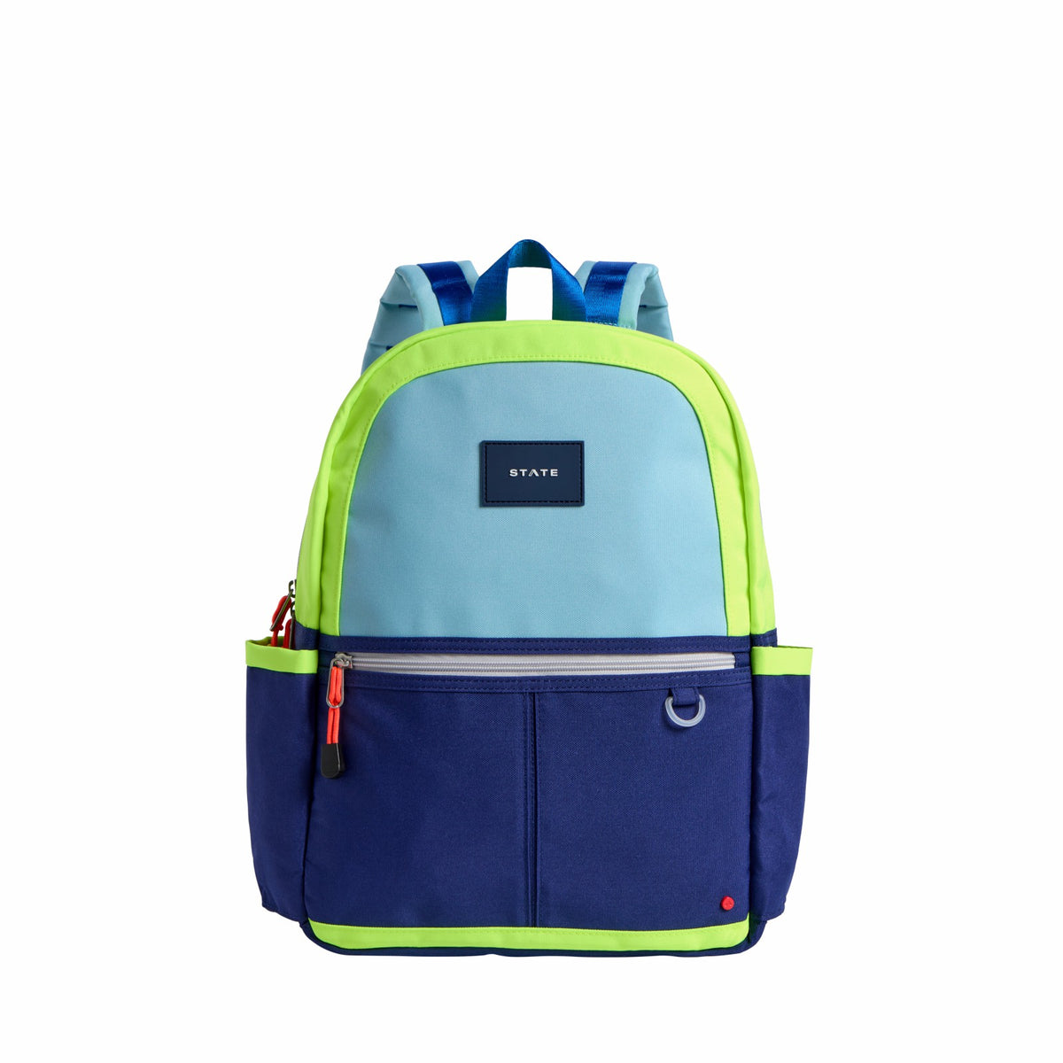 Kane Kids Travel Backpack Color Block Navy/Neon | State Bags Exclusive