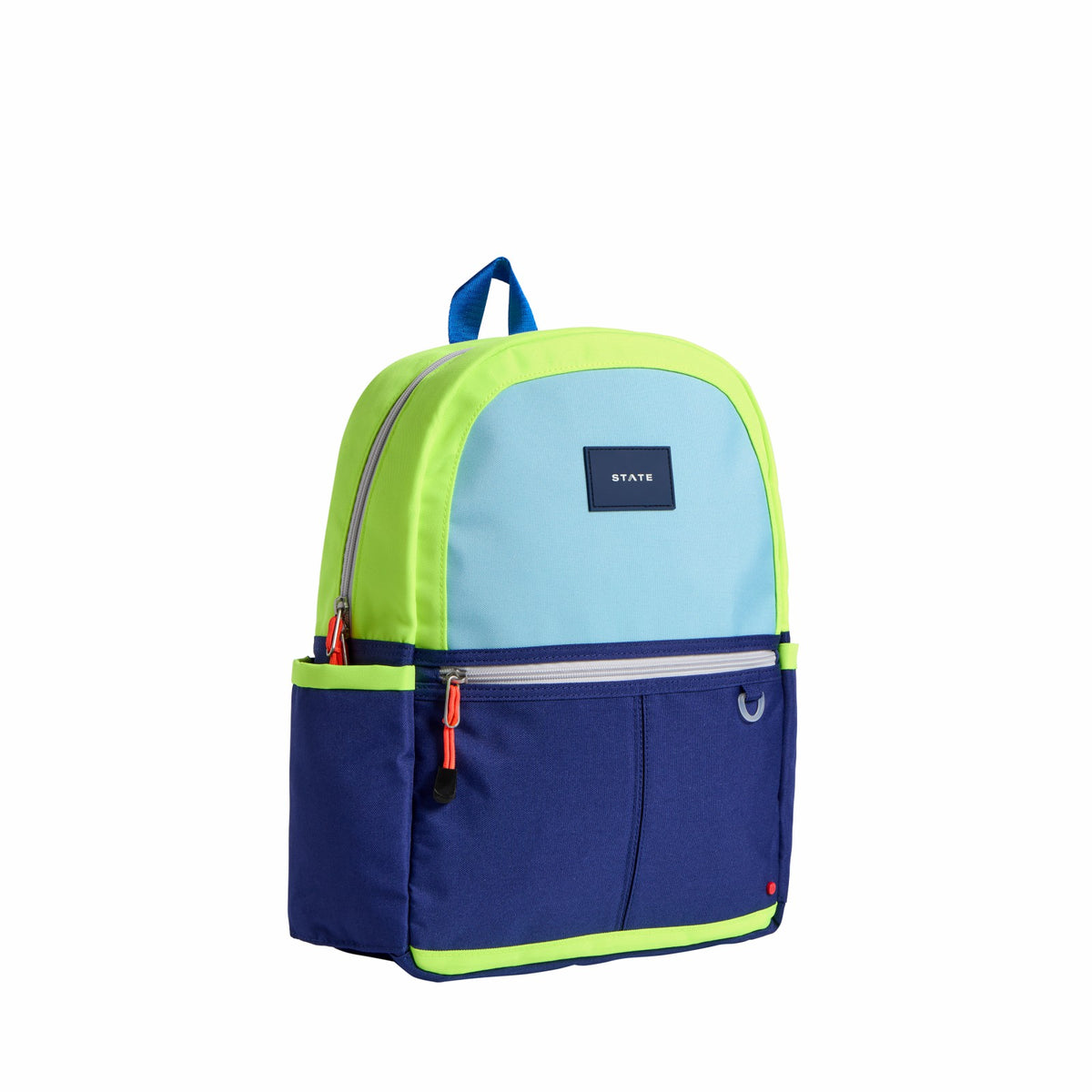 Kane Kids Travel Backpack Color Block Navy/Neon | State Bags Exclusive