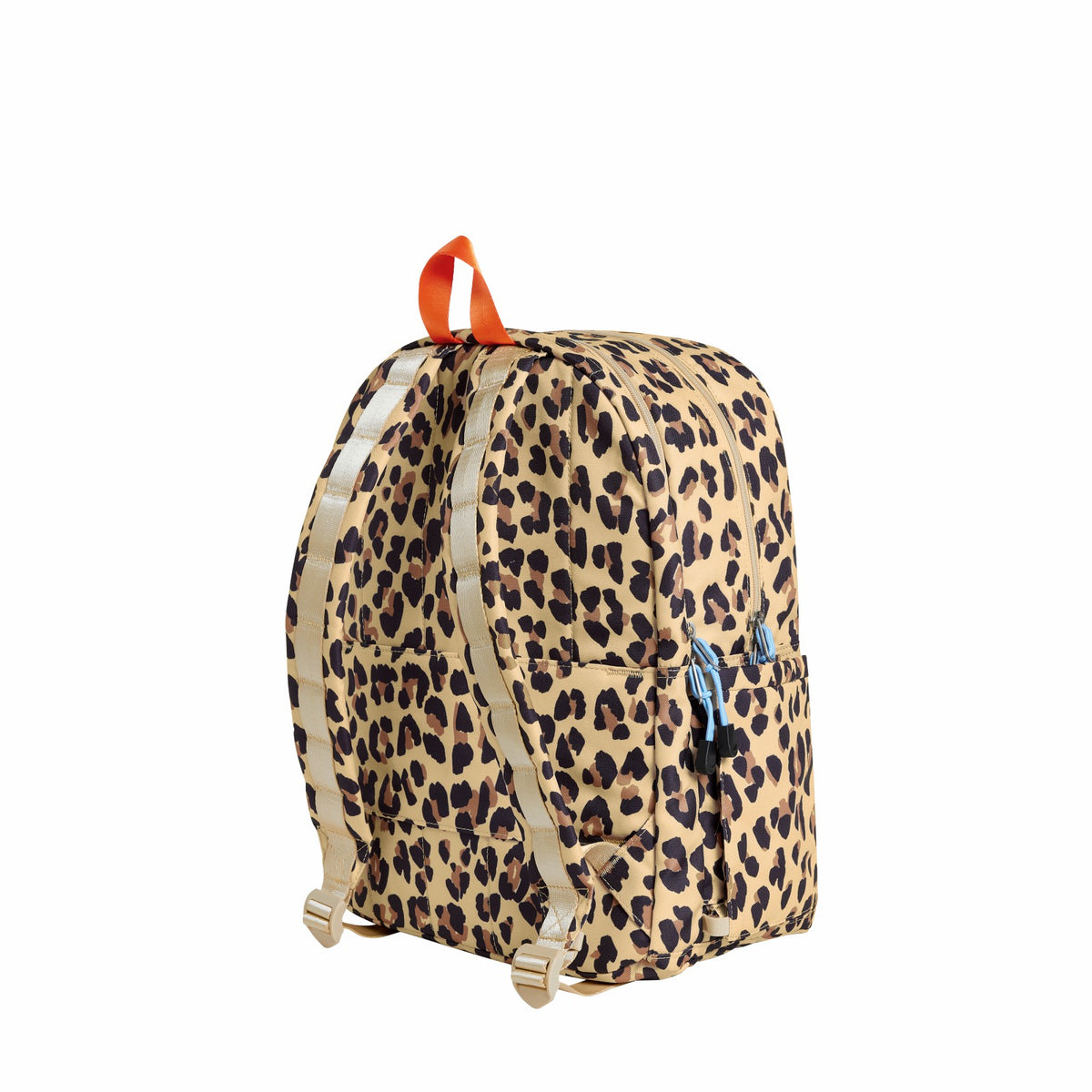 Kane Kids Double Pocket Backpack Recycled Poly Canvas Leopard | State Bags Everyday