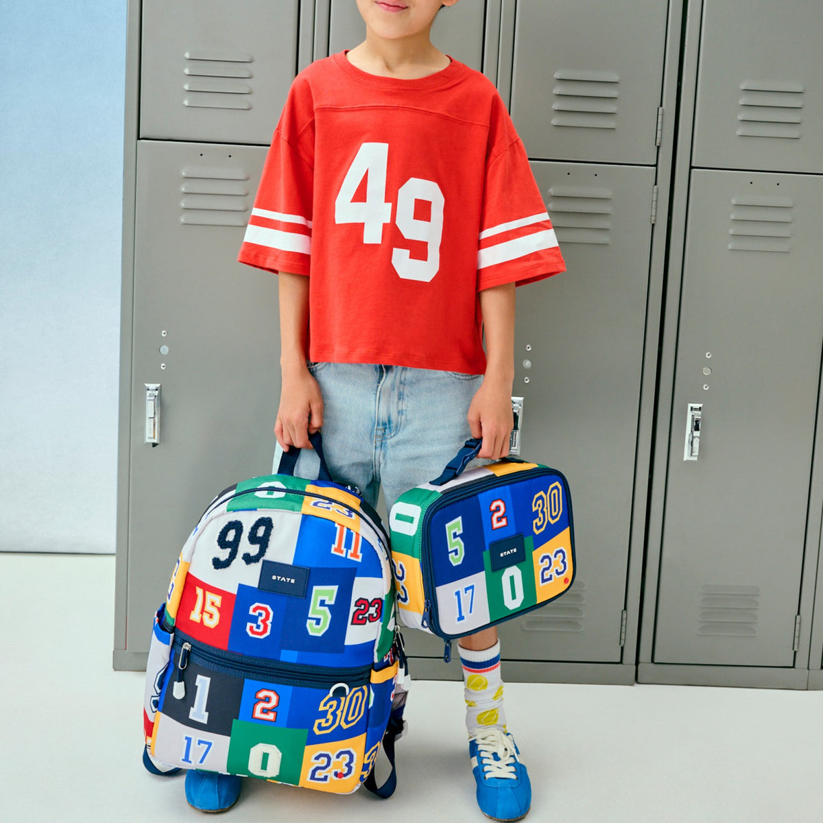 Kane Kids Travel Backpack Polyester Canvas Varsity Numbers | State Bags New
