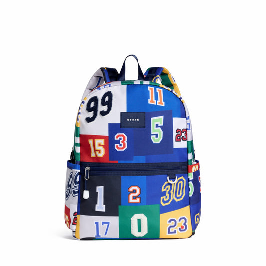 Kane Double Pocket Backpack Recycled Poly Canvas Varsity Numbers | State Bags Popular