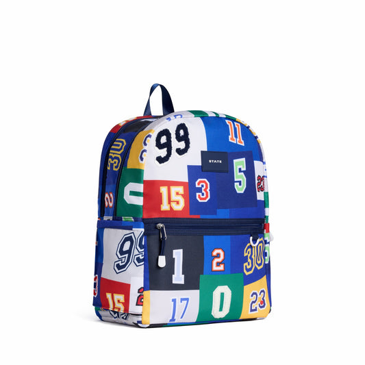Kane Double Pocket Backpack Recycled Poly Canvas Varsity Numbers | State Bags Popular