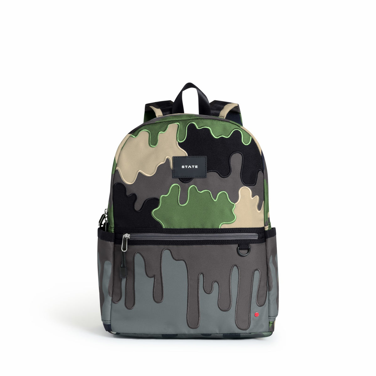Kane Kids Double Pocket Backpack Printed Canvas Camo Drip | State Bags Premium
