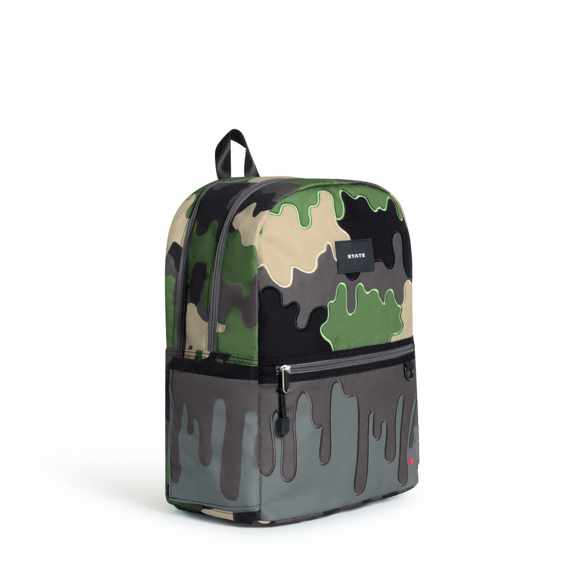 Kane Kids Double Pocket Backpack Printed Canvas Camo Drip | State Bags Premium